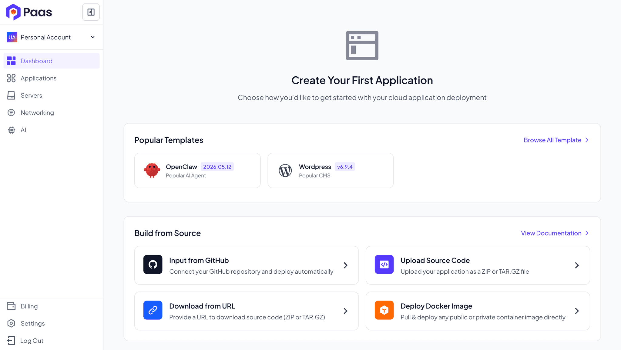 PAAS.ID New Application Creation PAAS.ID New Application Creation